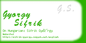 gyorgy sifrik business card